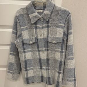 Rachel Zoe Gray and White Plaid Jacket